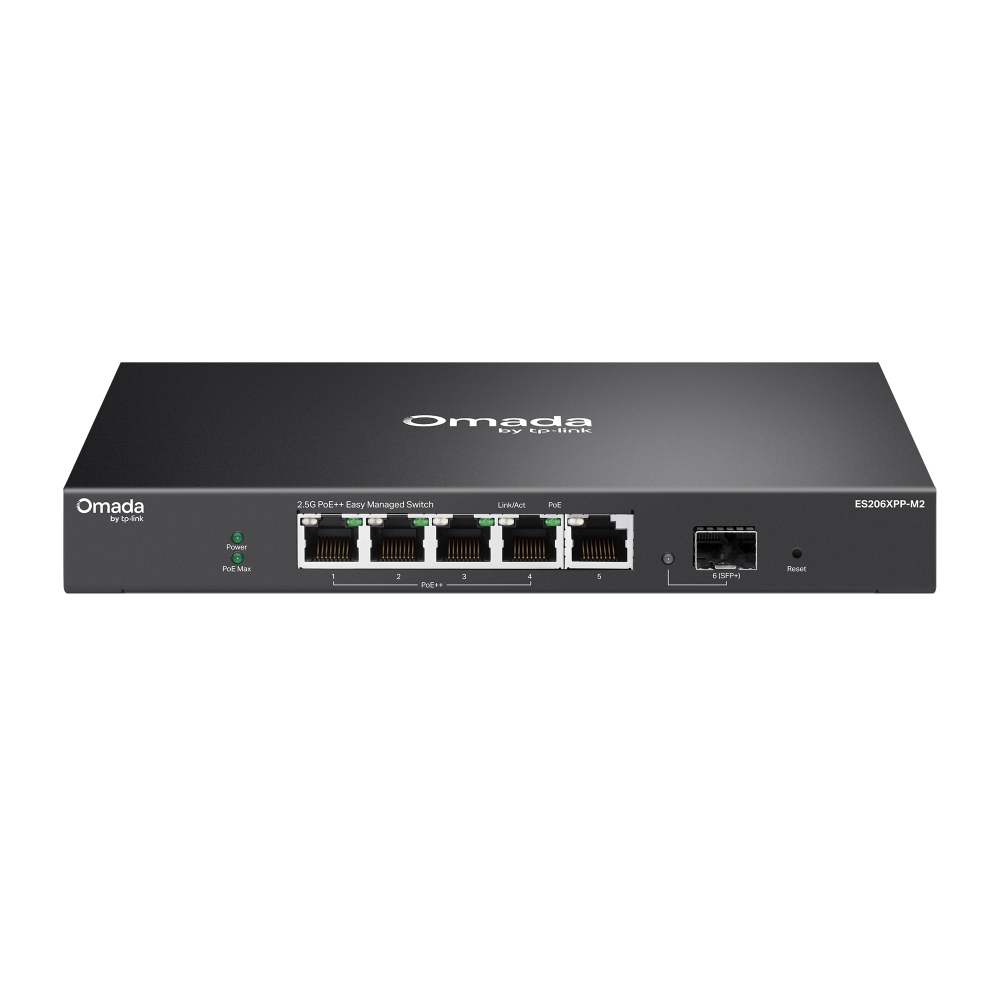 ES206XPP-M2-1 Omada ES206XPP-M2 Switch Easy Managed 5 porte 2,5G con 4 PoE++ e slot SFP+ 10G - immagine 1