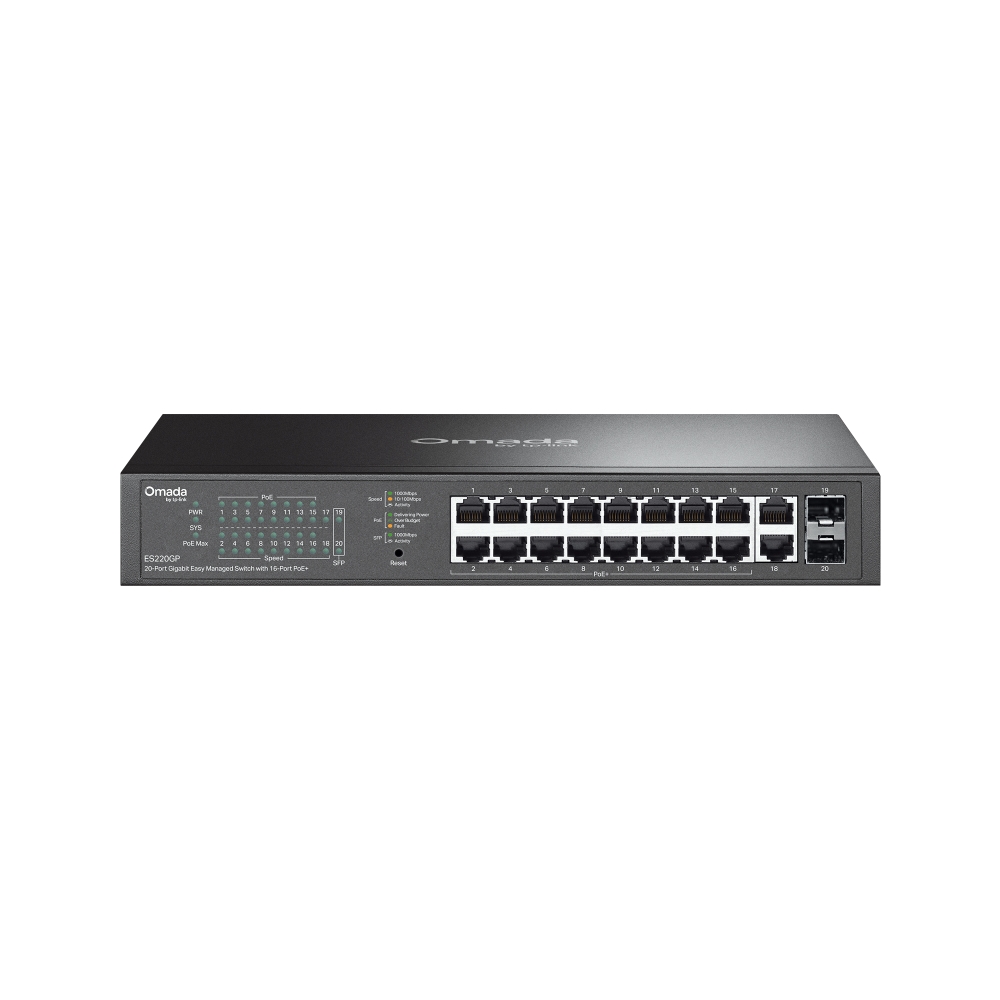 ES220GP-1 Omada ES220GP Switch Easy Managed 20 porte Gigabit con 16 porte PoE+ - immagine 1