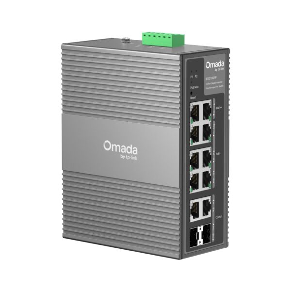 Omada Switch industriale Easy Managed 10 porte Gigabit con 6 porte PoE+ e 2 porte PoE++ IES210GPP
