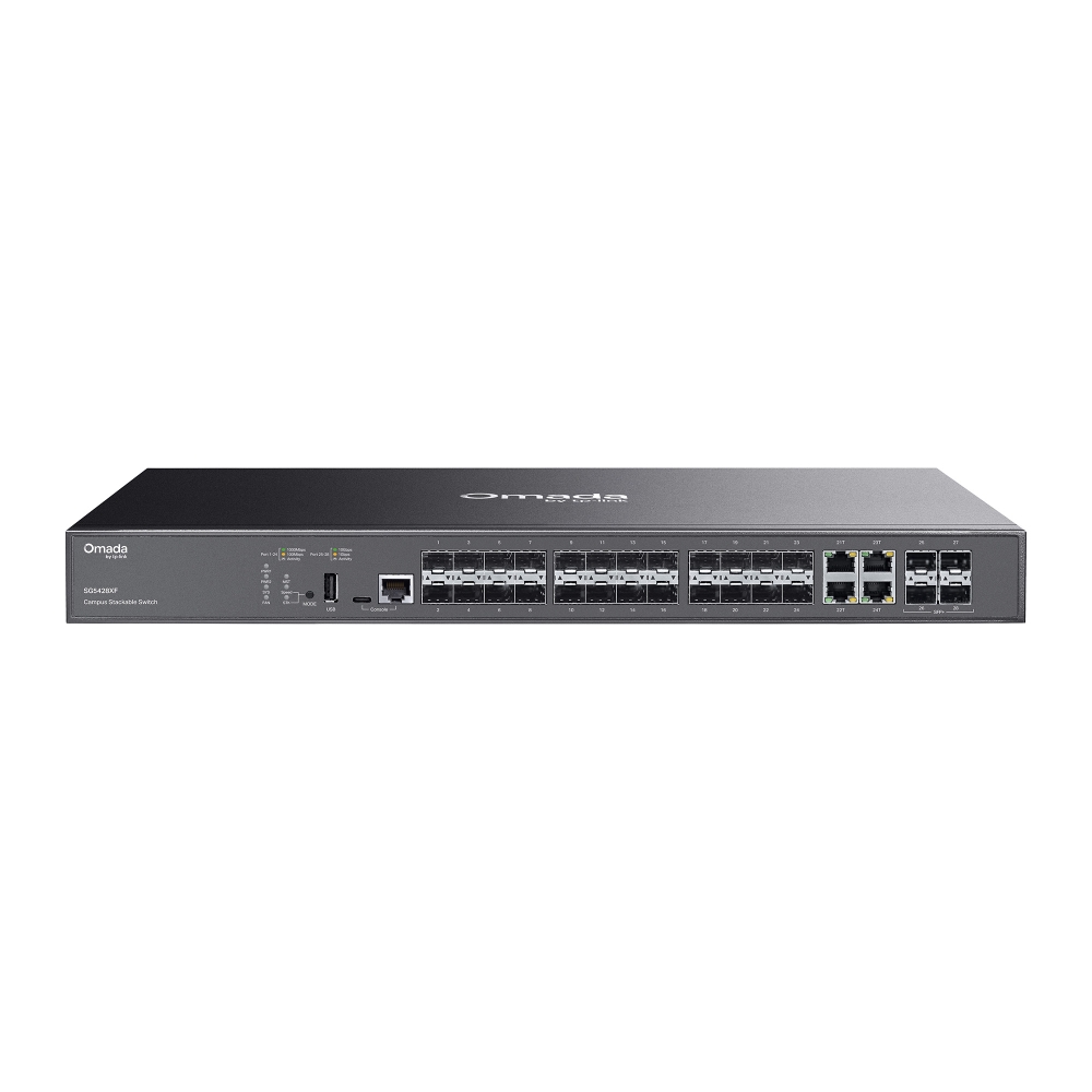 SG5428XF-1 Omada Campus 24-Port SFP Stackable Lite L3 Managed Switch with 4× 10G Slots SG5428XF - immagine 1