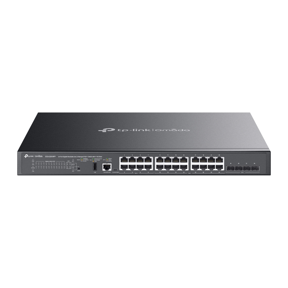 SG5428XMPP-1 Omada Switch Managed L3 Stackable Lite 24 porte Gigabit PoE++ con 4 Slots 10G SG5428XMPP - immagine 1