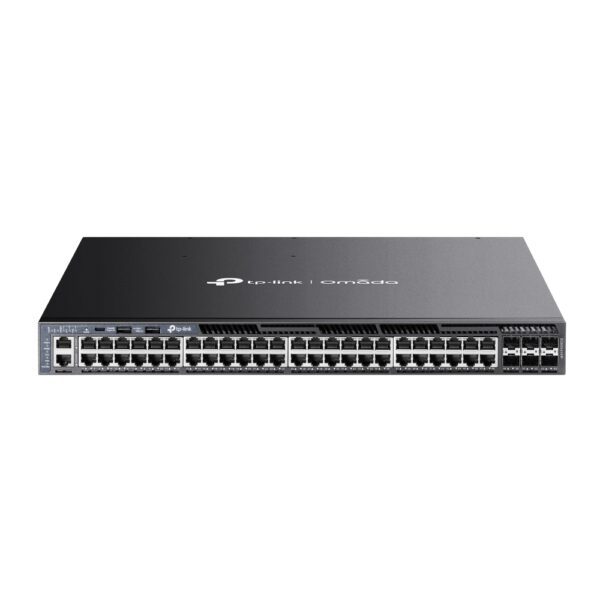 Omada Switch Managed L3 Stackable con 48 Porte Gigabit PoE+ e 6 Slot 10G SG6654XHP