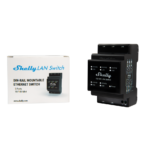 Shelly LAN Switch - Switch di rete DIN rail con 5 porte RJ45 ethernet. Colore nero - immagine 6