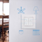 Shelly Wall Switch 4 - Pulsanti filari da parete 4 tasti bianco con supp relay. Colore bianco - immagine 3