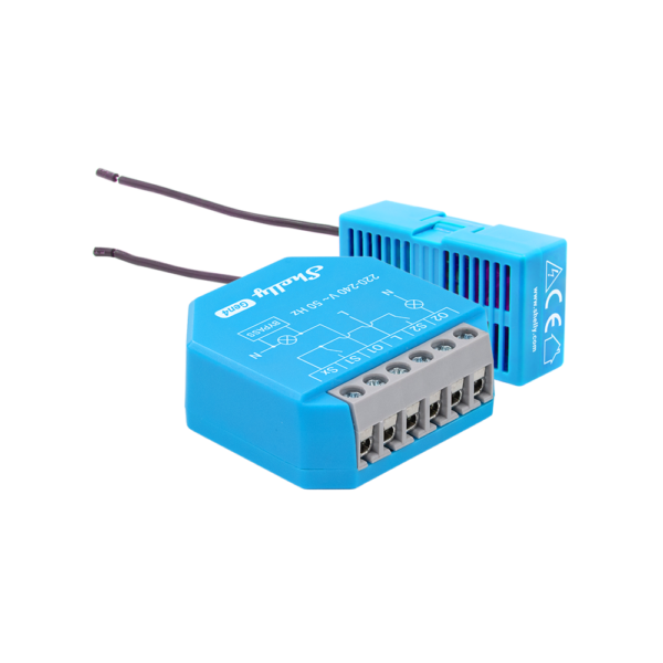 Shelly 2L Gen4 WiFi/BT/Zigbee - Relè da incasso 2 canali SENZA NEUTRO - Bypass incluso