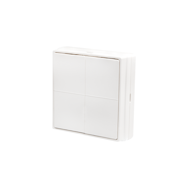 Shelly BLU Wall Switch 4 ZB Stand Alone - Pulsantiera a 4 tasti Zigbee e Bluetooth a batteria