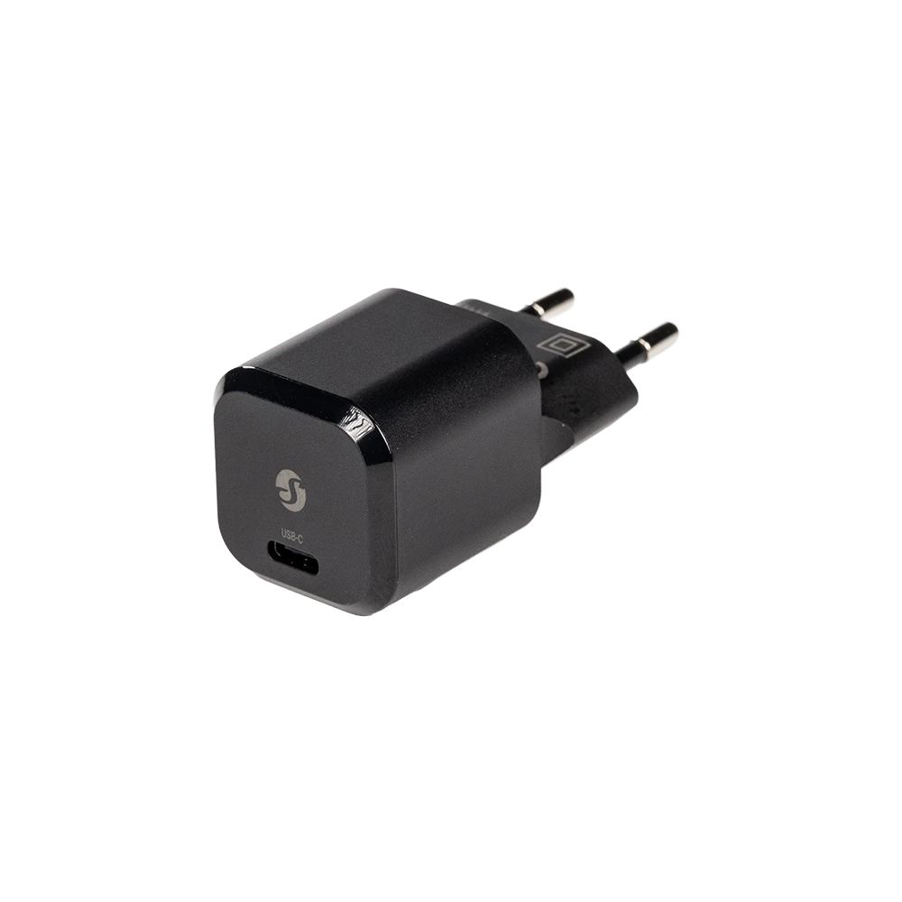 Shelly-GaN-Charger-30W-Black-_ain-image.png Shelly GaN Charger 30 W Nero - Alimentatore USB-C da rete, tecnologia GaN - immagine 1