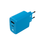 Shelly GaN Charger 65 W Blu - Alimentatore USB-C da rete, tecnologia GaN