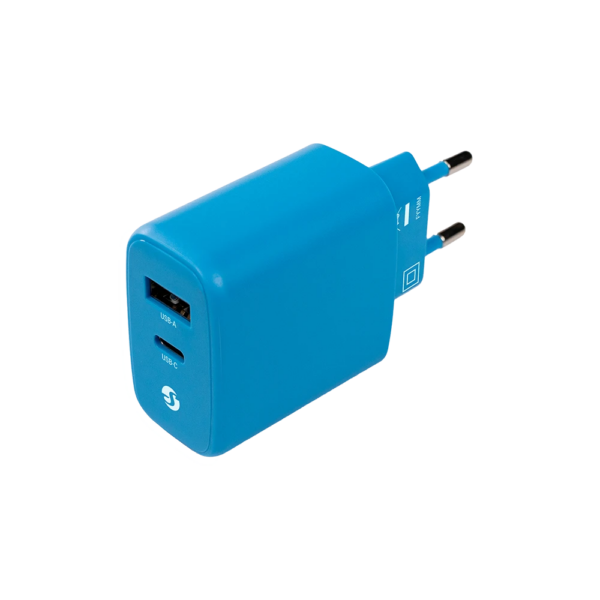 Shelly GaN Charger 65 W Blu - Alimentatore USB-C da rete, tecnologia GaN