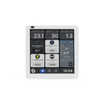 Shelly Wall Display X1i Argento - Pannello touch da parete 720×720 Android 11 con base di alimentazione