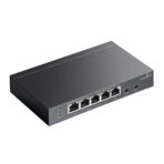 Switch unmanaged 5 porte Gigabit alimentato PoE (1 PoE++ IN + 4 PoE+ OUT 66 W) - immagine 4