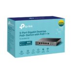 Switch unmanaged 5 porte Gigabit alimentato PoE (1 PoE++ IN + 4 PoE+ OUT 66 W) - immagine 6