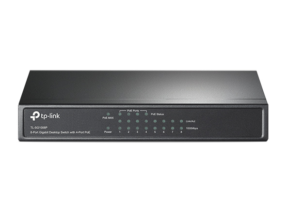 TL-SG1008P-1 Switch unmanaged 8 porte Gigabit (4 PoE+ 64 W) - immagine 1