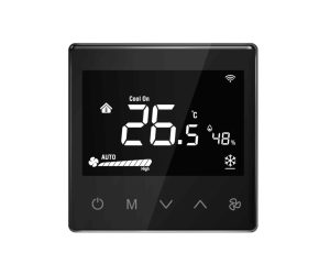 Termostato da incasso Fan2-Control per ventilconvettori a 2 tubi Z-Wave, nero