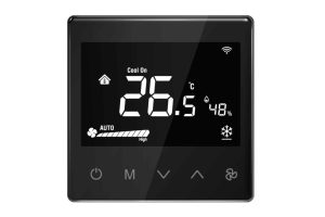 Termostato da incasso Fan4-Control per ventilconvettori a 4 tubi Z-Wave, nero