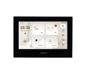 Monitor interno IP 7" touch PoE, nero