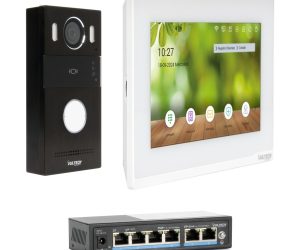 Kit videocitofonico IP monofamiliare 1 tasto retroilluminato