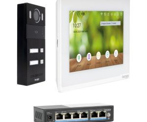 Kit videocitofonico IP bifamiliare 2 tasti