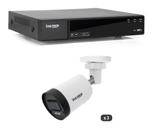 Kit videosorveglianza NVR 8ch + 3 Bullet IP 4MP LITE AI-ISP
